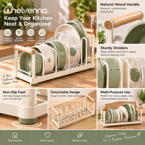 helvenna™ Cat Bowl Storage & Drying Rack