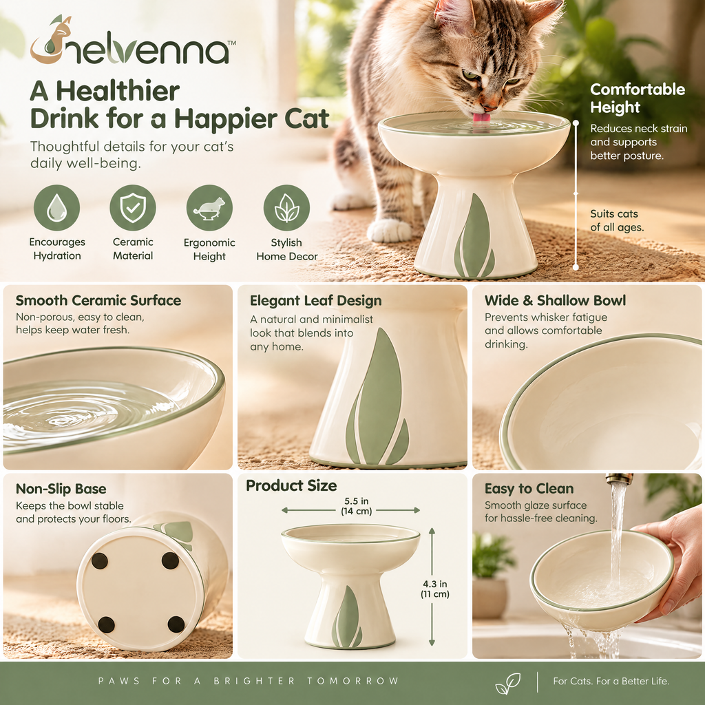 helvenna™ Elevated Cat Water Bowl