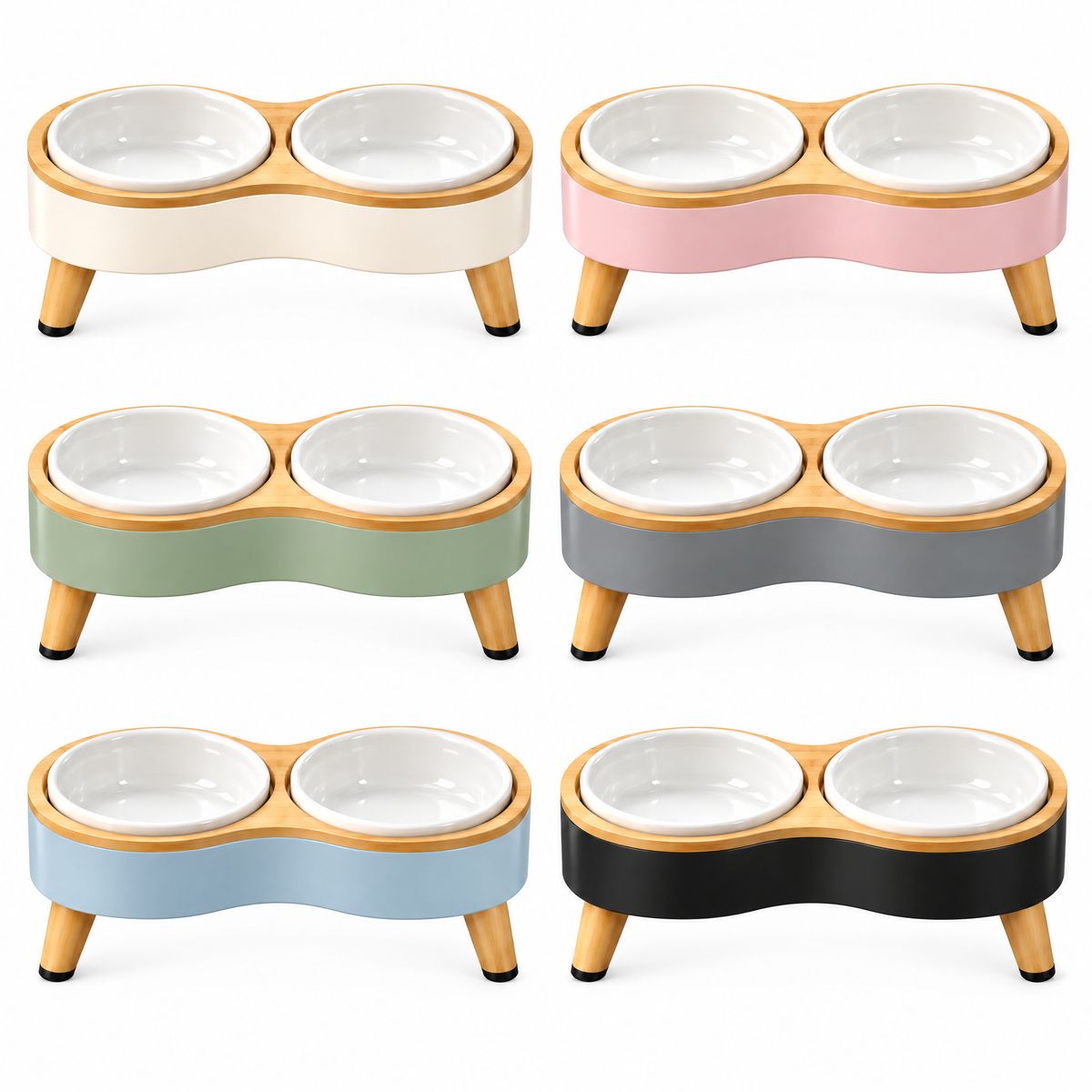 helvenna™ Double Cat Water Bowl Stand