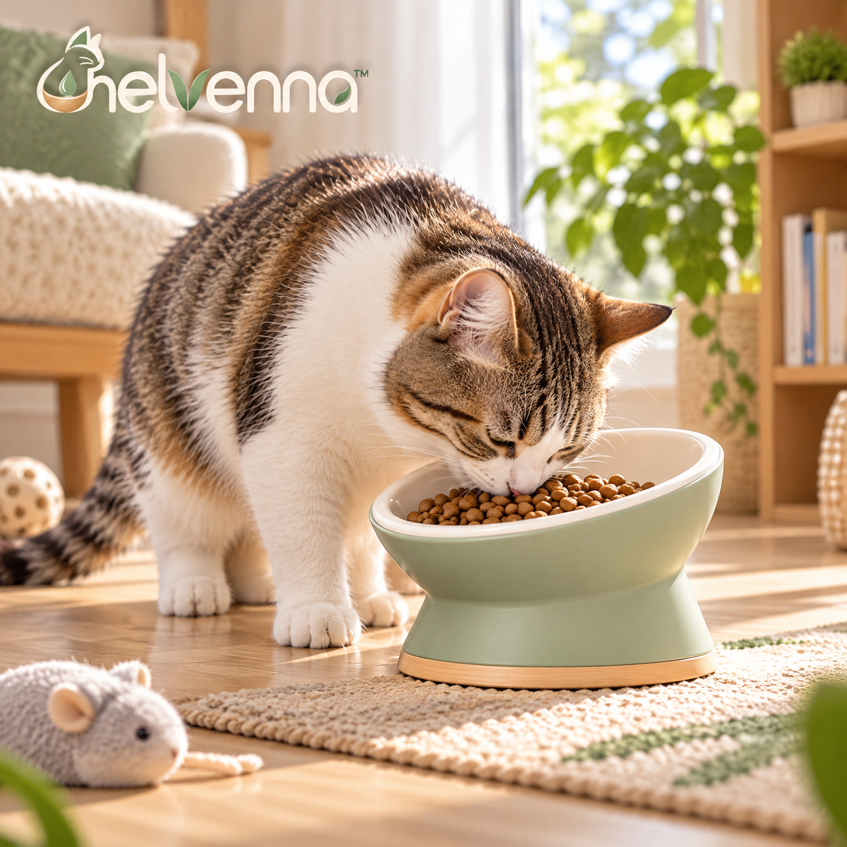 helvenna™ Tilted Cat Food Bowl
