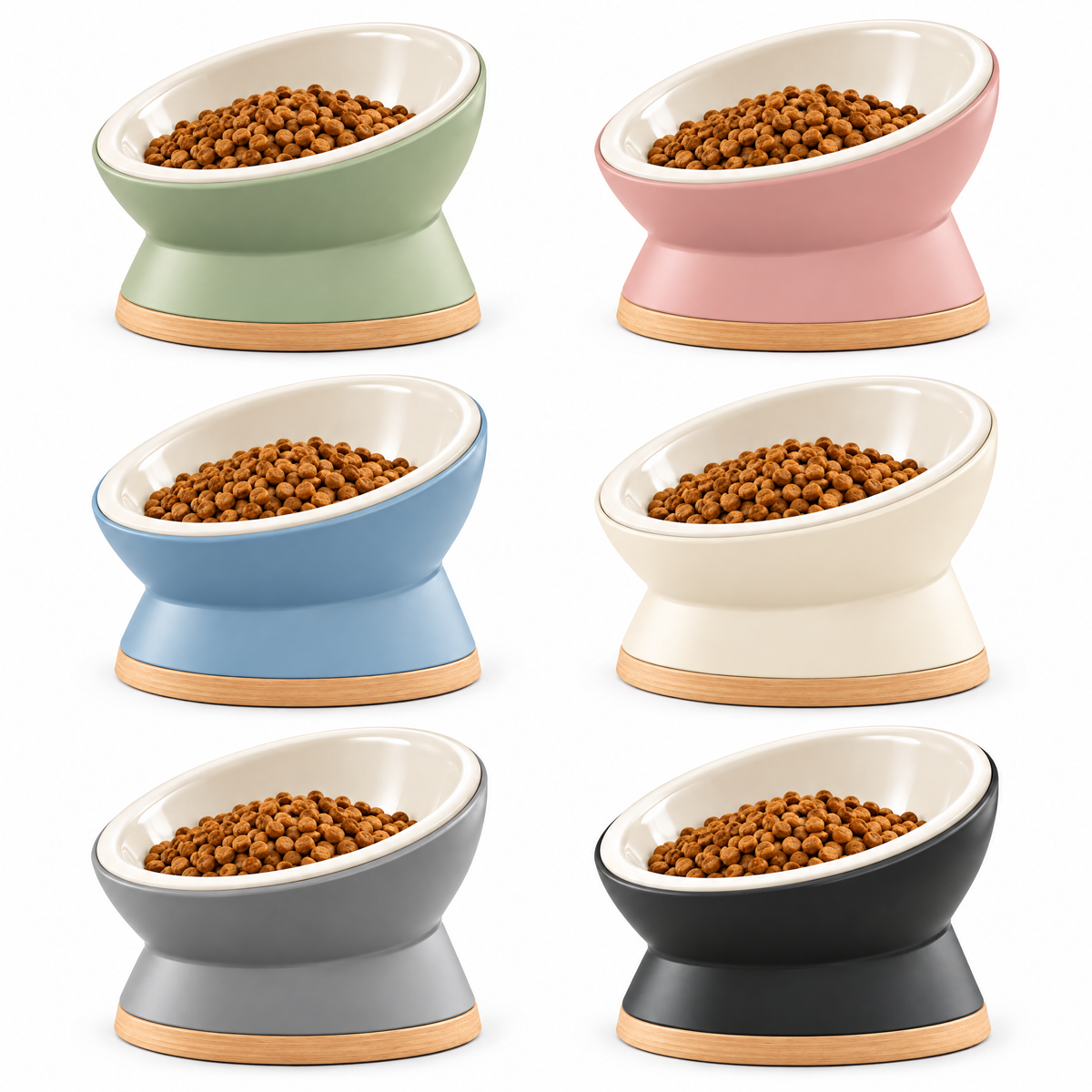 helvenna™ Tilted Cat Food Bowl