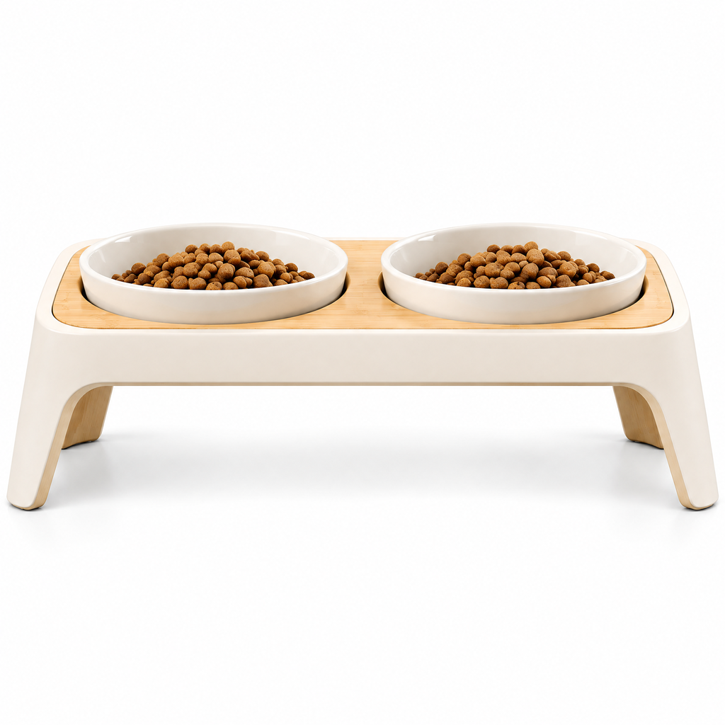 helvenna™ Double Elevated Cat Feeding Stand